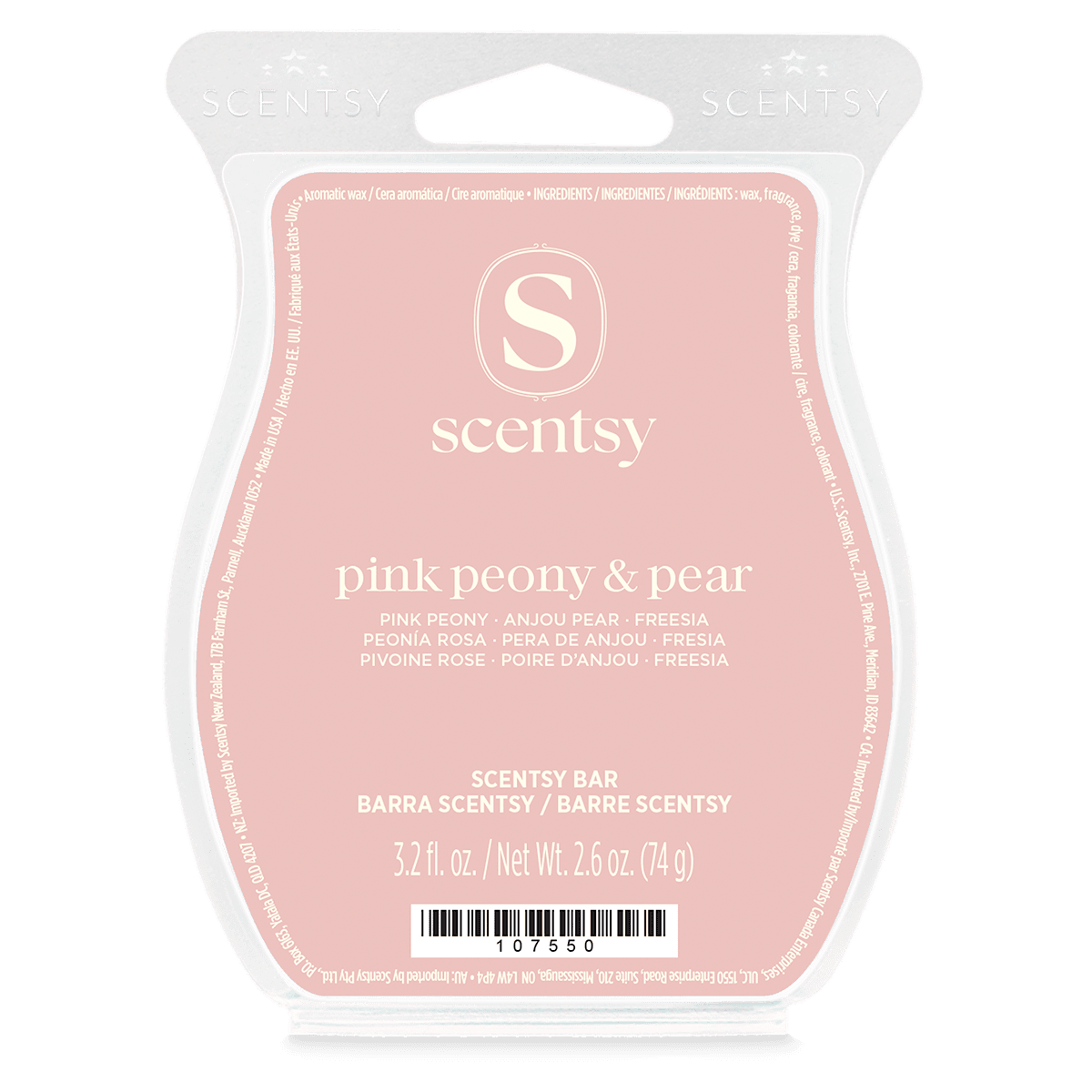 Pink Peony & Pear Scentsy Bar